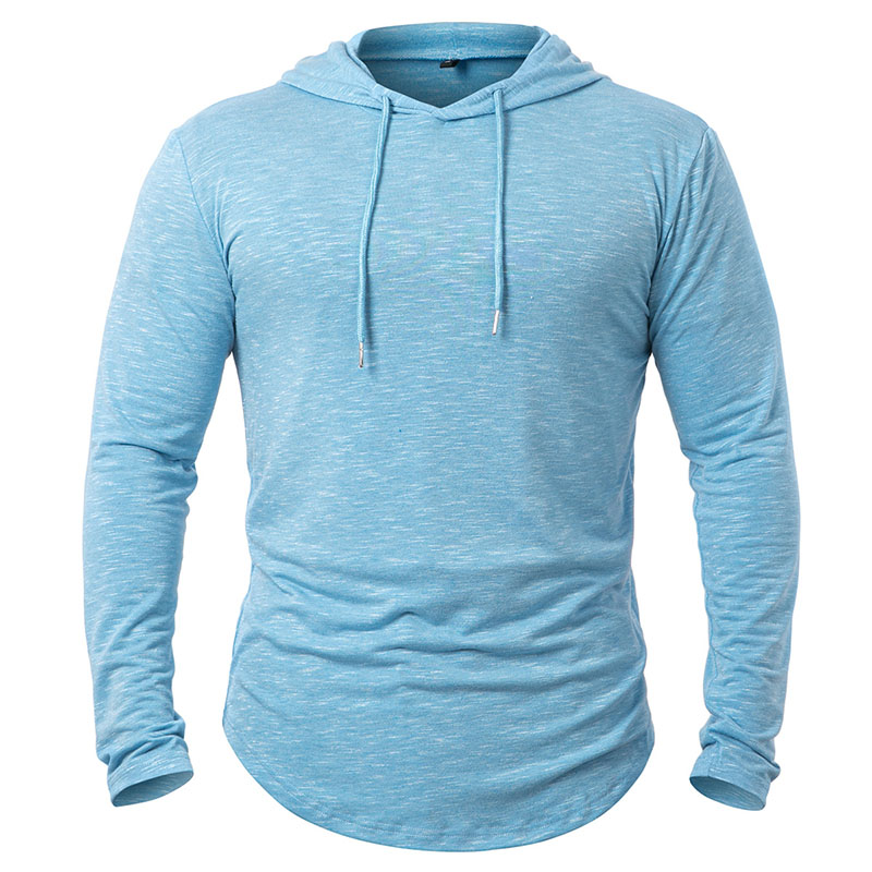Running Gear Gym - เสื้อมีฮู้ดน้ำหนักเบาสำหรับผู้ชาย, เสื้อมีฮู้ดสำหรับเล่นกีฬาออกกำลังกายแขนยาวเสื้อลำลองใส่วิ่งเข้ายิมเสื้อวอร์มแบบสวมหัว