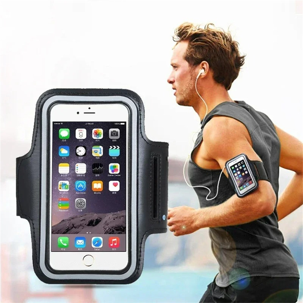 Running Gear Phone Holder - กระเป๋าใส่โทรศัพท์สำหรับวิ่งออกกำลังกาย สายรัดแขนสำหรับใส่สมาร์ทโฟน สำหรับเล่นกีฬากลางแจ้ง สำหรับ Samsung iPhone