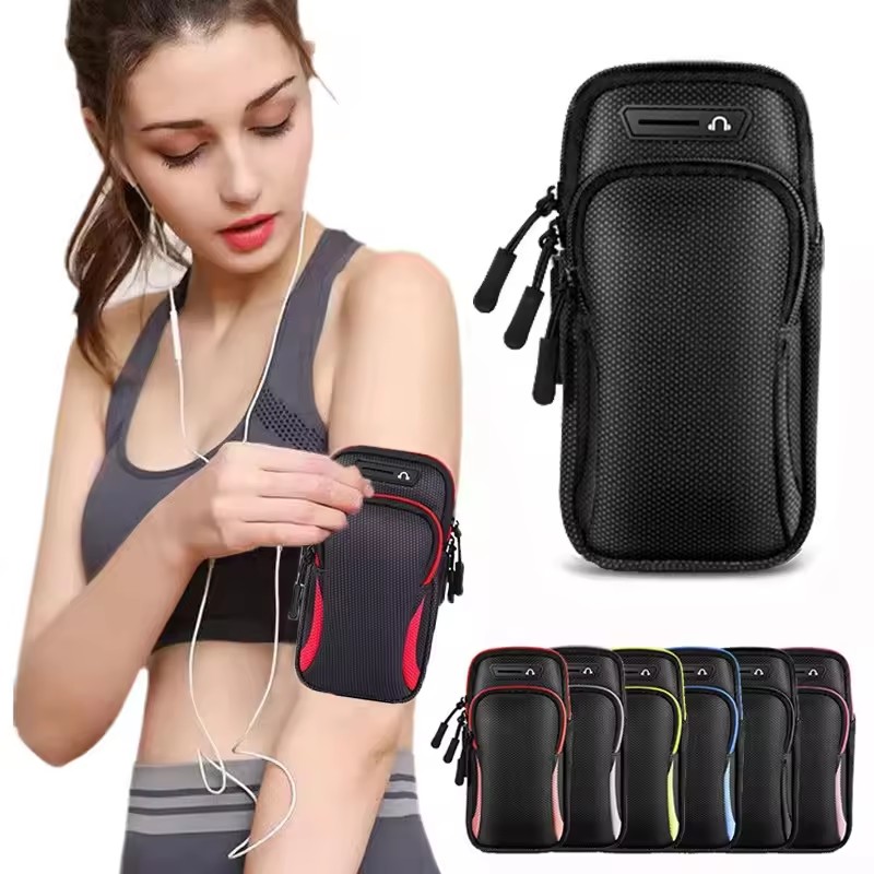 Running Gear Phone Holder - กระเป๋าใส่โทรศัพท์แบบสวมแขนสำหรับเล่นกีฬา เหมาะสำหรับวิ่ง ใส่โทรศัพท์มือถือ สำหรับ iPhone Samsung