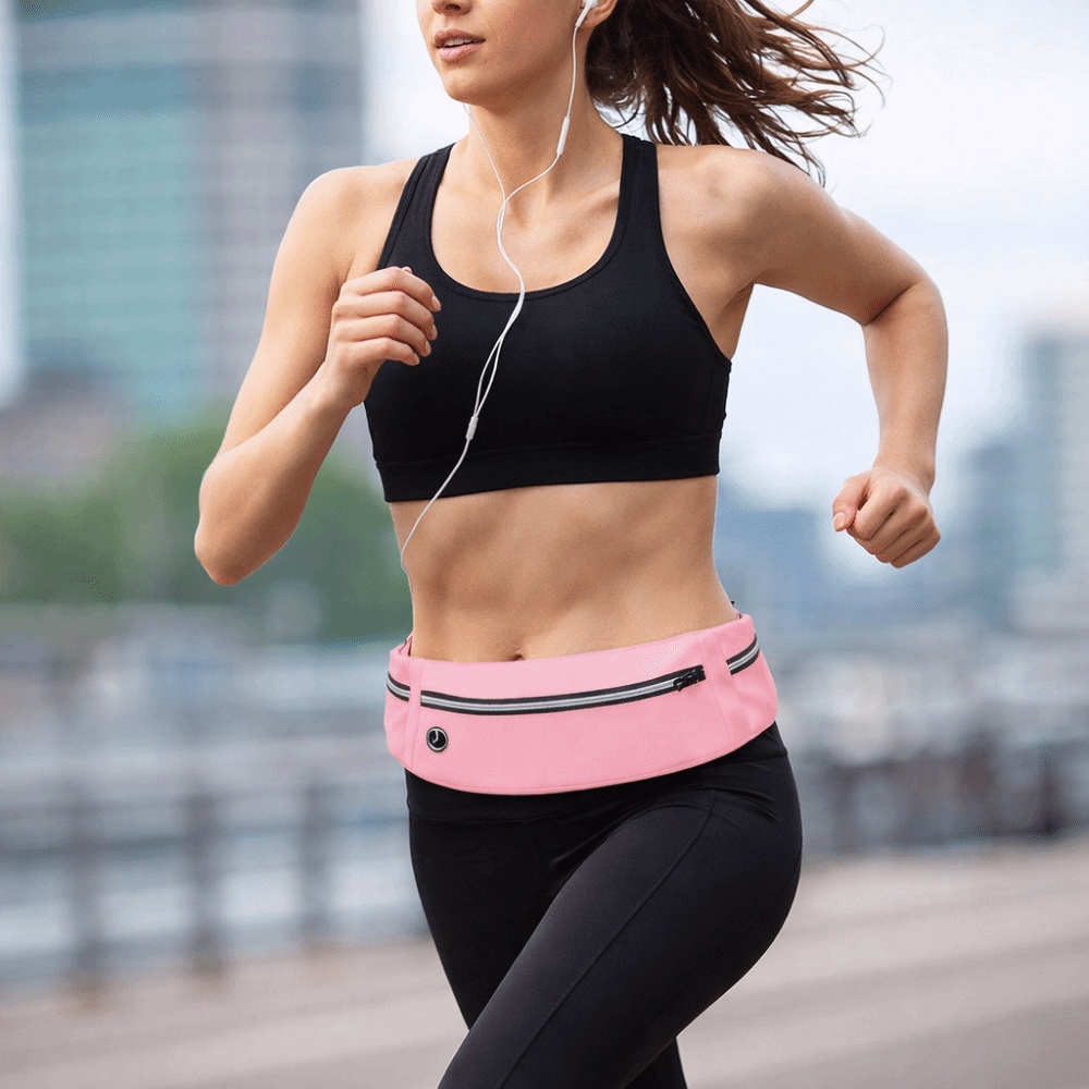Running Gear Gym - เข็มขัดวิ่งกันน้ำสำหรับผู้หญิง ใส่โทรศัพท์มือถือ สำหรับกีฬากลางแจ้ง กระเป๋าคาดเอว อุปกรณ์วิ่ง กระเป๋าคาดเอวสำหรับออกกำลังกาย