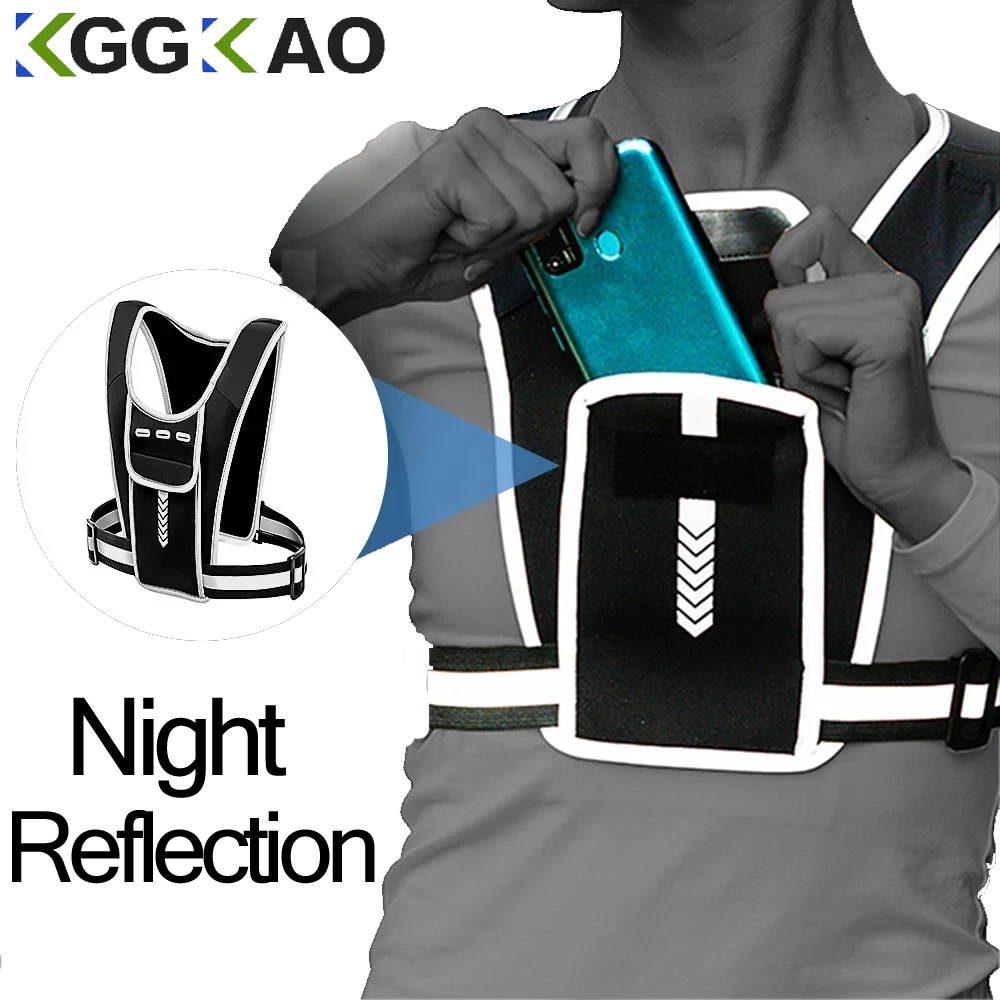 Running Gear Phone Holder - เสื้อกั๊กใส่โทรศัพท์สำหรับผู้ชายและผู้หญิงกันน้ำกระเป๋าใส่กุญแจ & เสื้อกั๊กไฮเดรชั่นสะท้อนแสงอุปกรณ์ออกกำลังกายฟรี