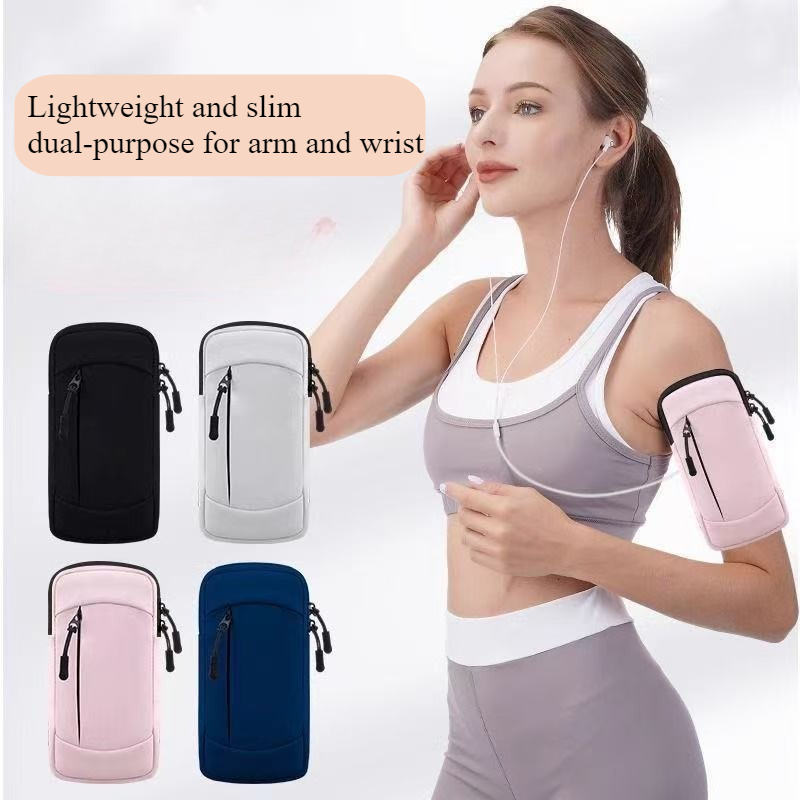 Running Gear Phone Holder - ปลอกแขนใส่โทรศัพท์สำหรับวิ่ง ออกกำลังกายกลางแจ้ง กระเป๋าใส่โทรศัพท์แบบคาดแขน สายรัดข้อมือสำหรับทุกเพศ อุปกรณ์ฟิตเนส กระเป๋าคาดลำตัว