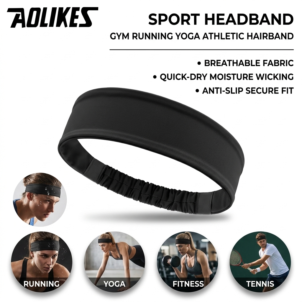 ที่คาดผมโพลีเอสเตอร์สำหรับออกก - Running Gear Gym บทวิจารณ์และราคา