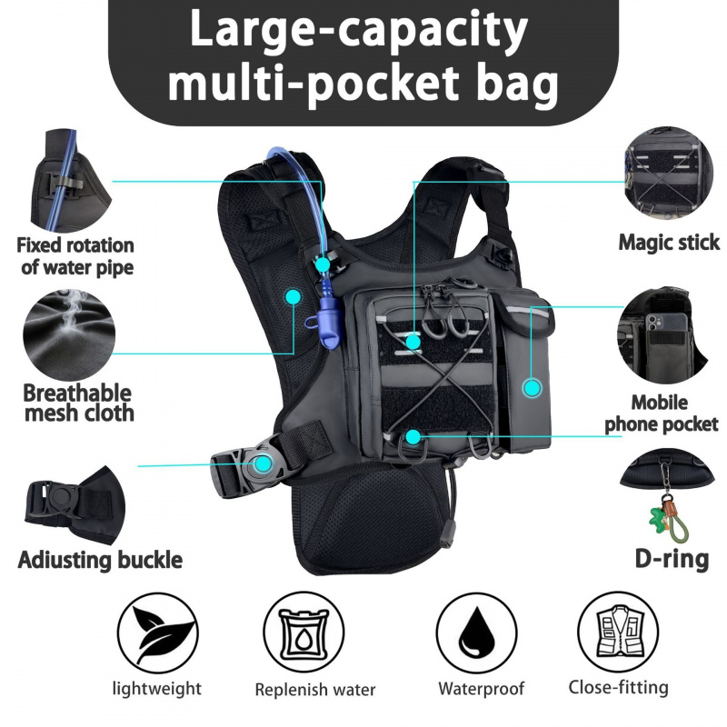 กระเป๋าคาดอกแบบยุทธวิธีรุ่นใหม - Running Gear Bag For Men บทวิจารณ์และราคา